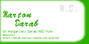 marton darab business card